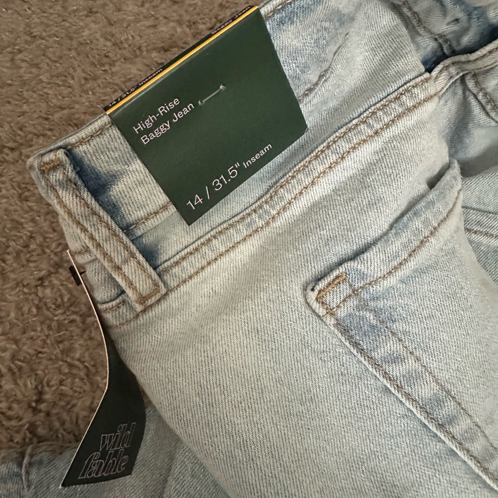Wild Fable Light Blue High-Rise Baggy Jeans